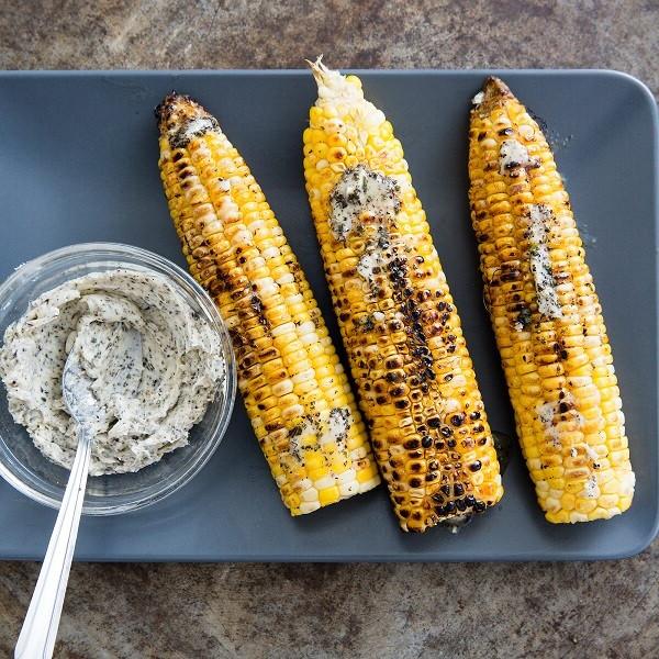 Husk-Grilled Corn with Cilantro-Lime Butter Recipe | KCET